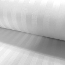 Ткань сатин-страйп White белый 145 г/м2, Турция, ширина 240 см (рулон 30 м)