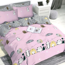 Sheet Lovely kitten pink SoundSleep calico 150x220 cm