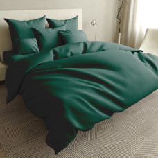 Комплект постельного белья Manner dark green SoundSleep бязь евро