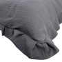 Декоративная наволочка SoundSleep Muslin Graphite 45х45 см с рюшами  (94331646)