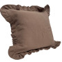 Decorative pillowcase with ruffles Muslin Coffee SoundSleep 45x45 cm