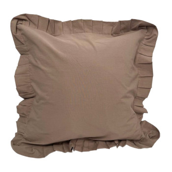 Наволочка декоративна з рюшами Stonewash Beige SoundSleep 45х45 см