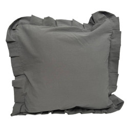 Decorative pillowcase SoundSleep Stonewash Dark Gray 45x45 cm with ruffles (94331950)