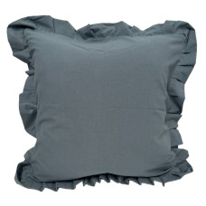 Decorative pillowcase with ruffles Stonewash Graphite SoundSleep 45x45 cm