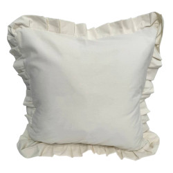 Decorative pillowcase SoundSleep Stonewash Milk 45x45 cm with ruffles (94331813)