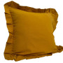 Decorative pillowcase with ruffles Stonewash Mustard SoundSleep 45x45 cm
