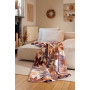 Plaid Biederlack Plumeria wine Wohndecke 78695 cotton 150x200 cm purple-terracotta (786951)