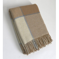 Plaid Vladi Elf 04 Oliver woolen 170x210 cm white-beige-medium gray (Эльф Влади 04 Oliver бел-беж-сер.гол 170х210)