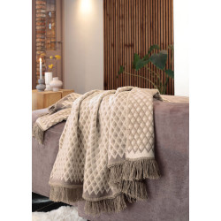 Plaid Biederlack Bright Day mocca 796332 cotton 150x200 cm coffee (mocca) (796332)