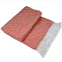 Plaid Vladi Valencia Antonio cotton 140x200 cm white-orange (2800004497275)