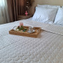 Bedspread SoundSleep Tenderness Quilted Velour 150x220 cm Gray (2800004481991)