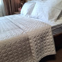 Bedspread SoundSleep Tenderness Quilted Velour 150x220 cm Gray (2800004481991)