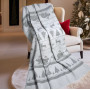 Plaid SoundSleep Forest Motifs cotton 140x200 cm gray (2251970799014)