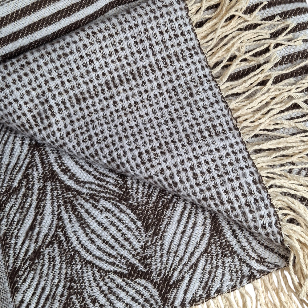 Plaid SoundSleep Abstract cotton 140x200 cm chocolate (2800004835114)