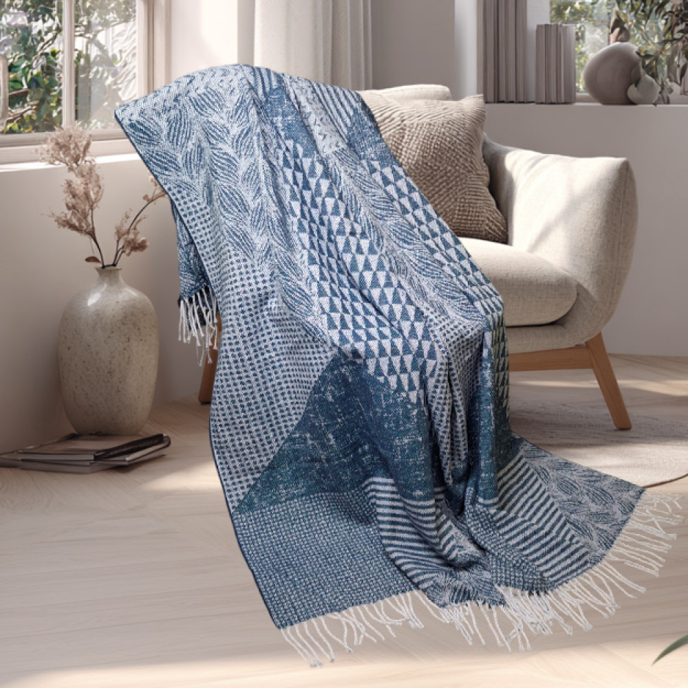 Plaid SoundSleep Abstract cotton 140x200 cm blue (2800004835121)