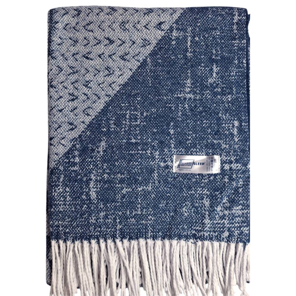 Plaid SoundSleep Abstract cotton 140x200 cm blue (2800004835121)