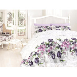 First choice Riella Lila bedding set, Euro-style, 200x220 cm, white-lilac (m013214)