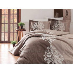 First choice Hypnoz vizon satin-luxe Euro bedding set 200x220 cm beige-brown (m014105)