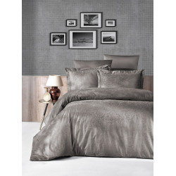 First choice Tecna vizon jacquard Euro bedding set 200x220 cm gray-brown (m016390)