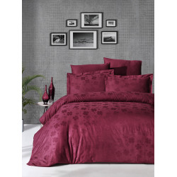 First choice Clover burgundy jacquard Euro bedding set 200x220 cm burgundy (m016392)