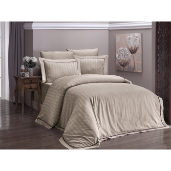 Bedding set First choice Novel line s.kahve satin-lux Euro 200x220 cm beige (m016425)