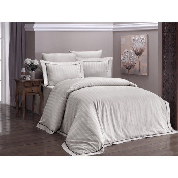 Bedding set First choice Novel line kum satin-lux Euro 200x220 cm light gray (m016427)