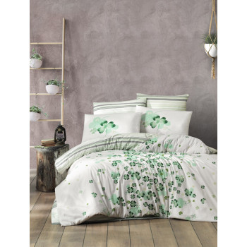 Bedding set First choice Chance green Ranfors Euro 200x220 cm white-green (m017459)