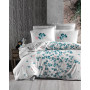 Bedding set First choice Chance turquoise Ranfors Euro 200x220 cm white-turquoise (m017460)