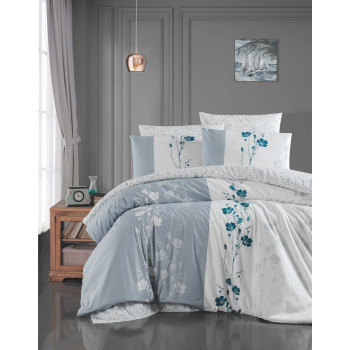 First choice Camelia grey bedding set Ranforce Euro 200x220 cm white-gray (m017469)