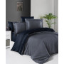 Комплект постельного белья First choice Serenity Dark grey & Navy blue сатин-люкс Евро 200х220 см темно-серый-темно-синий (m017870)