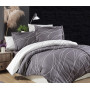 First choice Mesi Quick Silver satin-luxe Euro bedding set 200x220 cm dark gray-white (m018322)