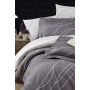 First choice Mesi Quick Silver satin-luxe Euro bedding set 200x220 cm dark gray-white (m018322)