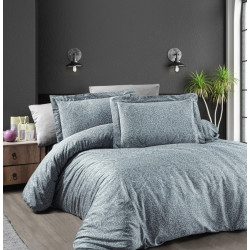 First choice Pandora satin-luxe Euro bedding set 200x220 cm gray-turquoise (m018315)