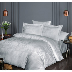 First choice Doreta Silver jacquard Euro bedding set 200x220 cm light gray (silver) (m018310)