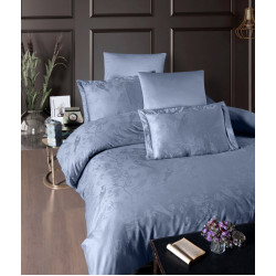 First choice Stesha Dusty Blue jacquard Euro bedding set 200x220 cm blue (m018308)