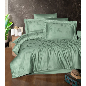 First choice Midas Crepe Green jacquard Euro bedding set 200x220 cm green (m018307)