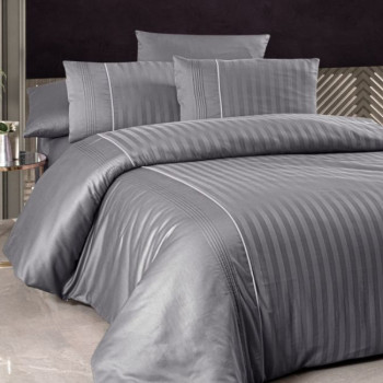 First choice Modalife Quicksilver satin-luxe Euro bedding set 200x220 cm gray (m018497)