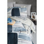 First choice Damian satin-luxury Euro bedding set 200x220 cm gray-blue (m018484)