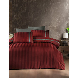 First choice Artwel Dark Red satin-deluxe Euro bedding set 200x220 cm burgundy-dark gray (m018499)