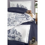 First choice Arigon VIP satin 3D Euro bedding set 200x220 cm white-dark blue (m018536)