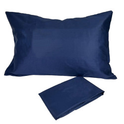 Set of pillowcases SoundSleep Silken satin 70x70 cm dark blue (2800004482561)