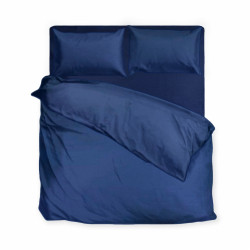 Bedding set SoundSleep Silken satin Double euro 200x220 cm dark blue (2800004482547)