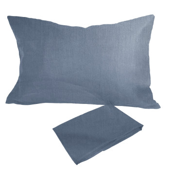 Set of pillowcases SoundSleep Silken satin 50x70 cm gray-blue (2800004482516)