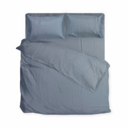 Bed linen set SoundSleep Silken satin One and a half 160x215 cm gray-blue (2800004482493)