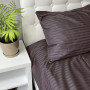 Bedding set SoundSleep Stripe Sense Chocolate satin stripe Family 160x220 cm chocolate (2800004638326)