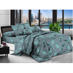 Bed sheet SoundSleep Leaves calico 150x220 cm gray (2800004649452)