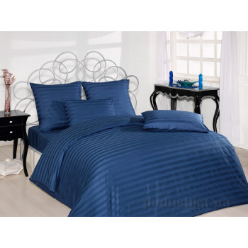 Altinbasak Lacivert satin-jacquard bedding set Family 160x220 cm blue (m013587)