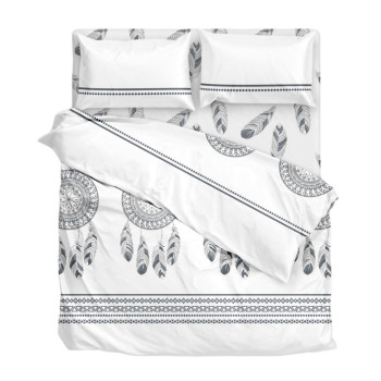 Bed linen set SoundSleep Dreams calico Double euro 200x220 cm white (2800004485098)