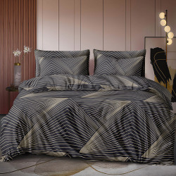 Bed linen set SoundSleep Linda calico One and a half 160x215 cm gray (2800004737869)  