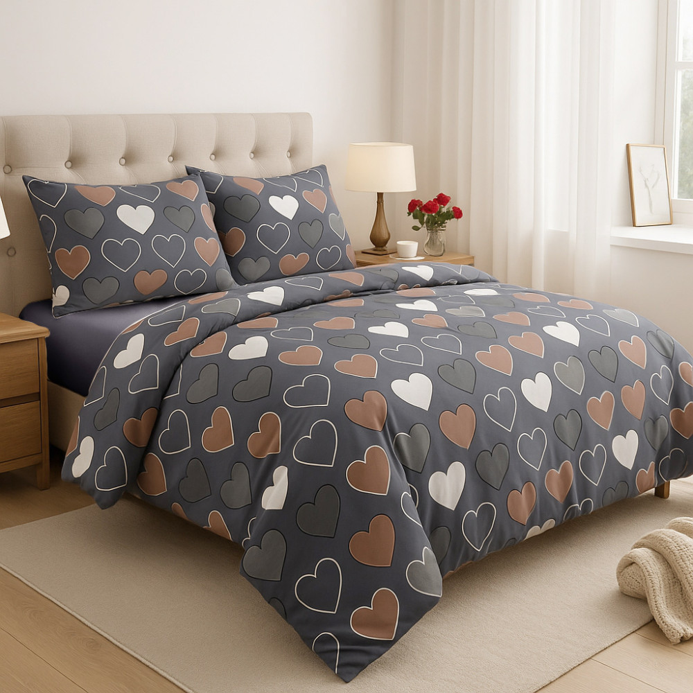 Set of soft white SoundSleep Loretta calico Euro 200x220 cm gray (2800004737937)  